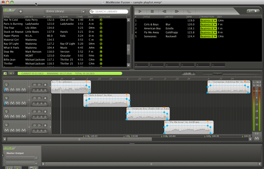 mixmeister fusion levels mix