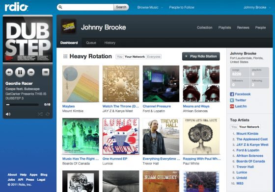 rdio screenshot