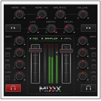 Mixxx's mixer section
