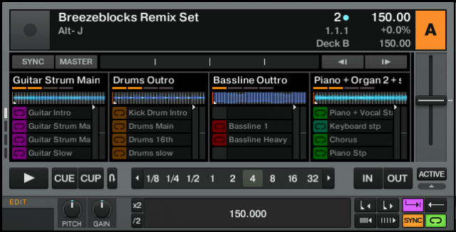 This Remix Deck set of Breezeblocks is grouped for performing new arrangement of the instrumentation