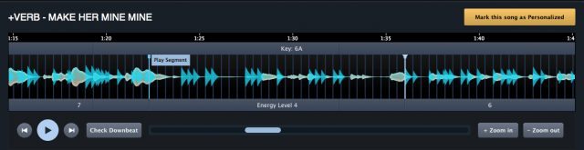 Adjusting segments on a track.