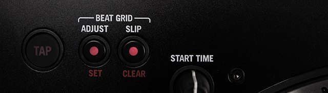 Beatgrid adjustment buttons (use in combination with platters)