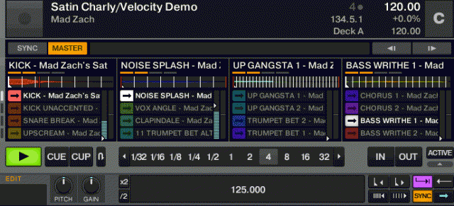 Once the volume faders are mapped your pad hits will vary in volume. Notice the slot volume variation.