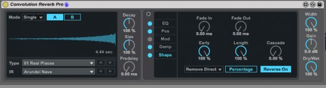 Convo Reverb's Reverse Mode