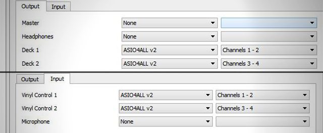 Routing the audio with the combined ASIO4ALL device