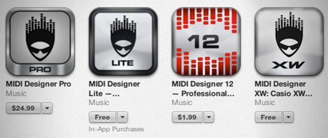 The many versions of MIDI Designer