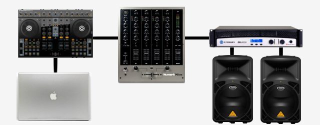 connecting external speakers to dj controller