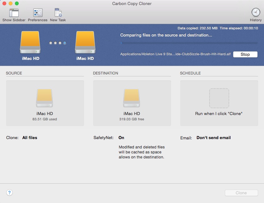carbon copy cloner macbook pro ssd