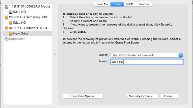 format samsung evo 840 for mac