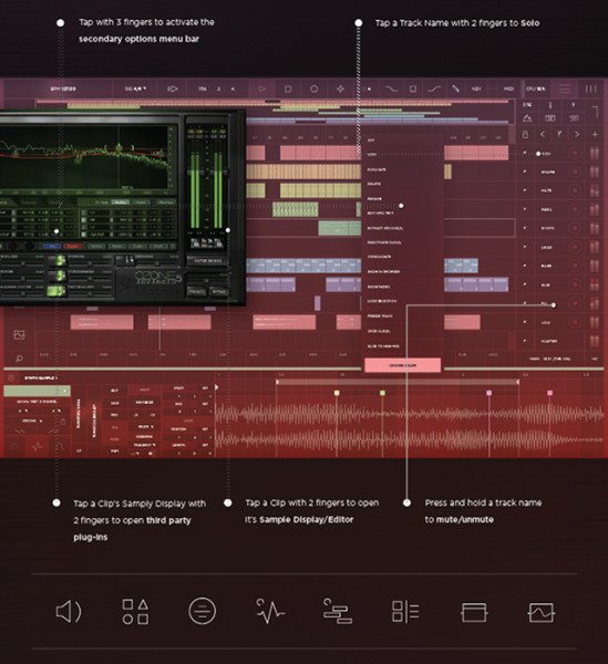 Ableton touchscreen interface