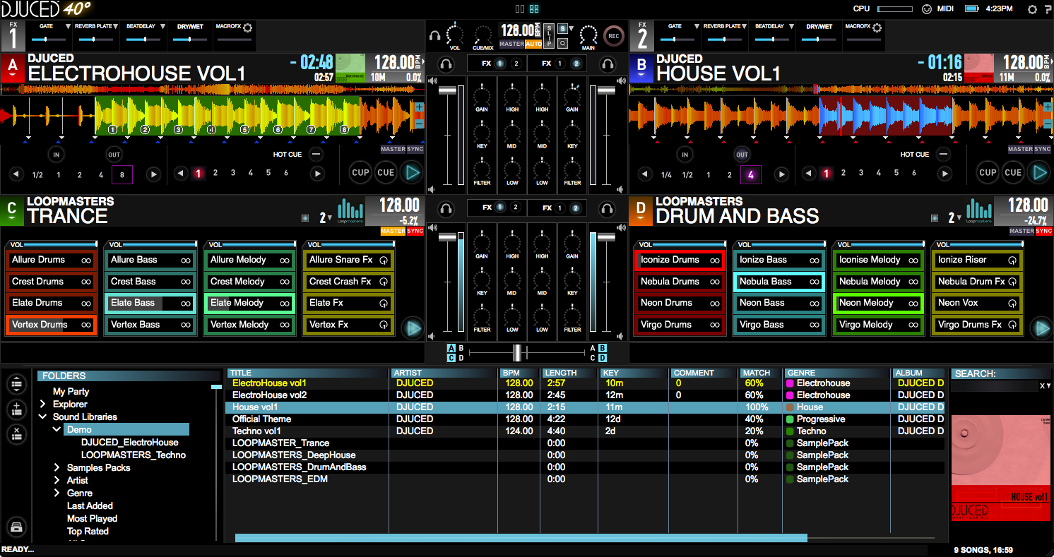 Topping player. DJUCED. Tracktion software - синтезаторы и сэмплеры. Drum and Bass Midi. DJUCED_5.0.5 это.