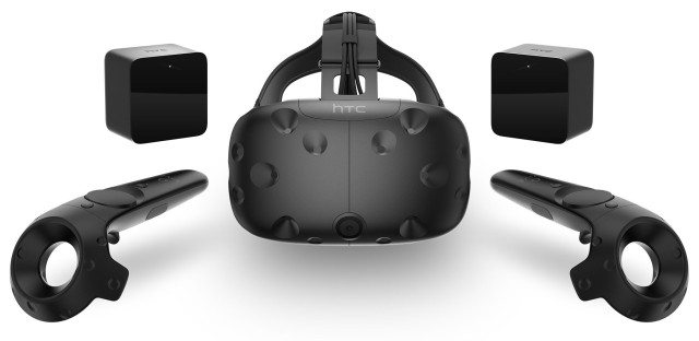 The HTC Vive controllers/headset