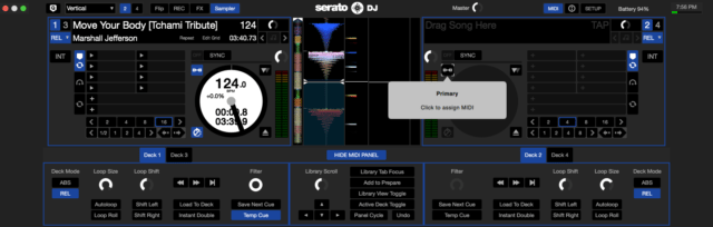 MIDI mapping interface