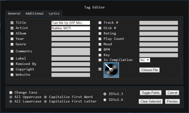 Baby steps: the tag editor in SpinTools