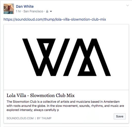 Want to embed a Soundcloud player on Facebook? Sorry, not an option. 