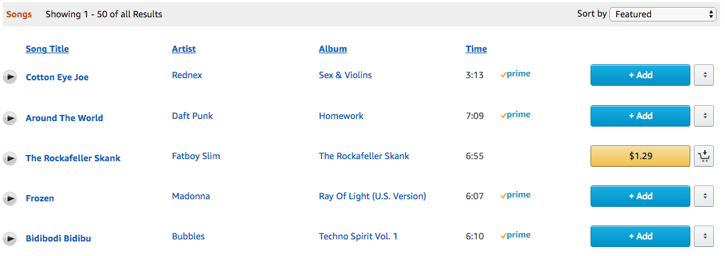 Amazon's "Featured" songs under "Techno" are terrifying.