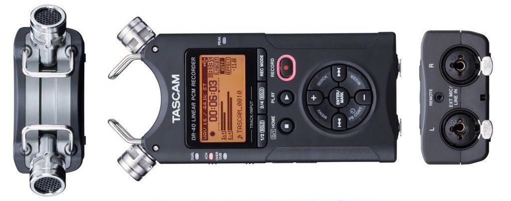 Tascam DR-40 all angles