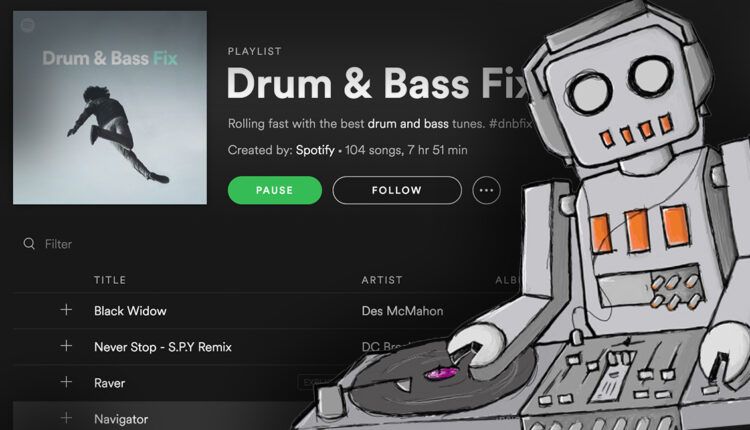 Auto mixing in Spotify