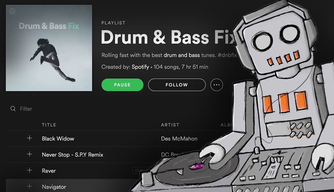 Auto mixing in Spotify