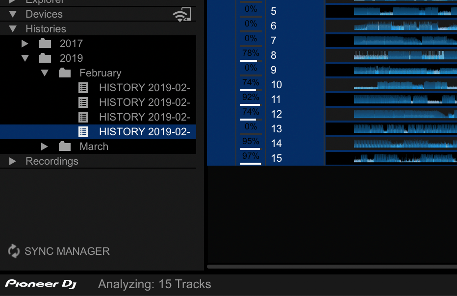 Track analysis in Rekordbox