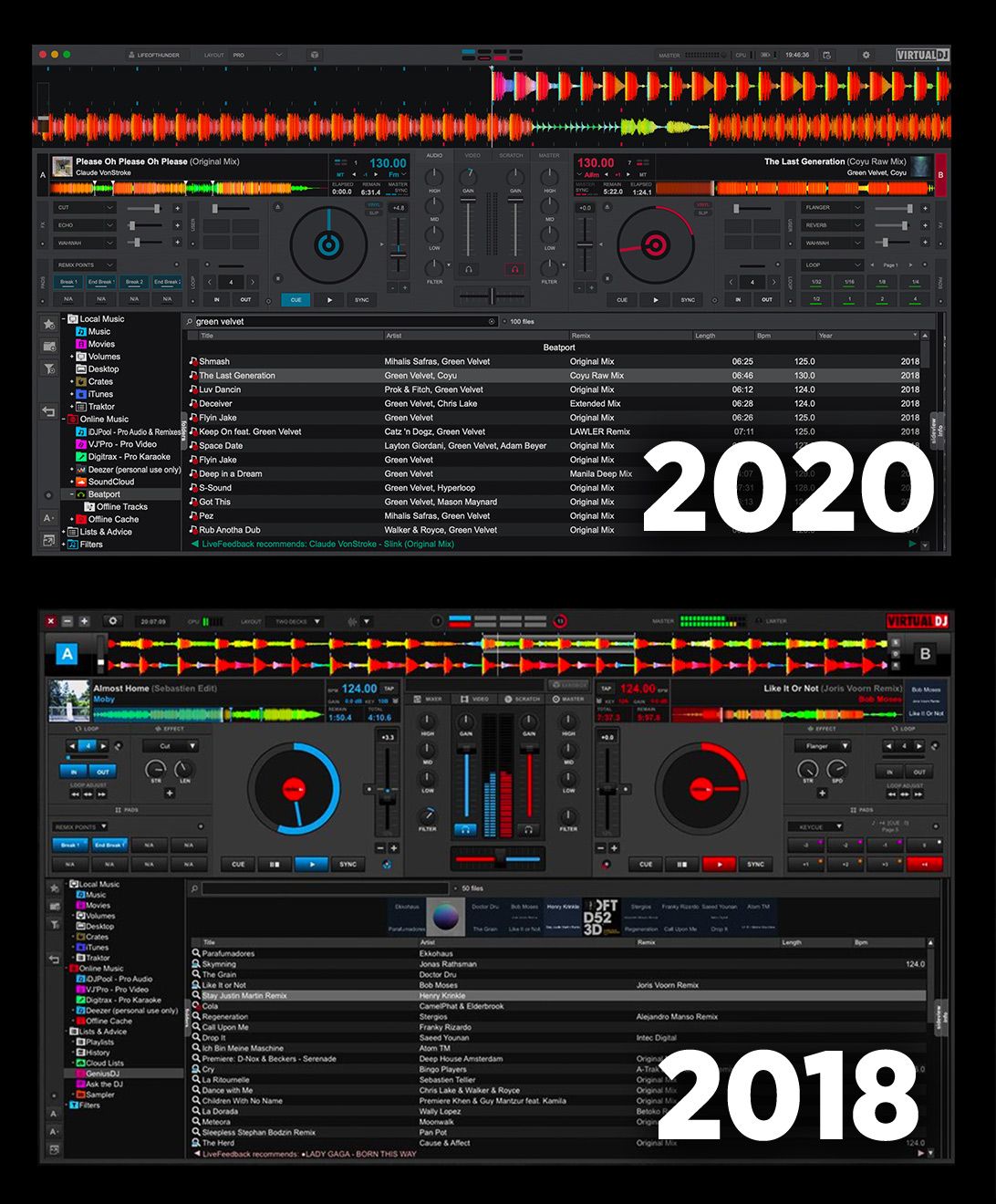 Virtual DJ 2020 vs Virtual DJ 2018