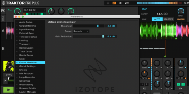 Traktor Pro Plus Ozone Maximizer preferences