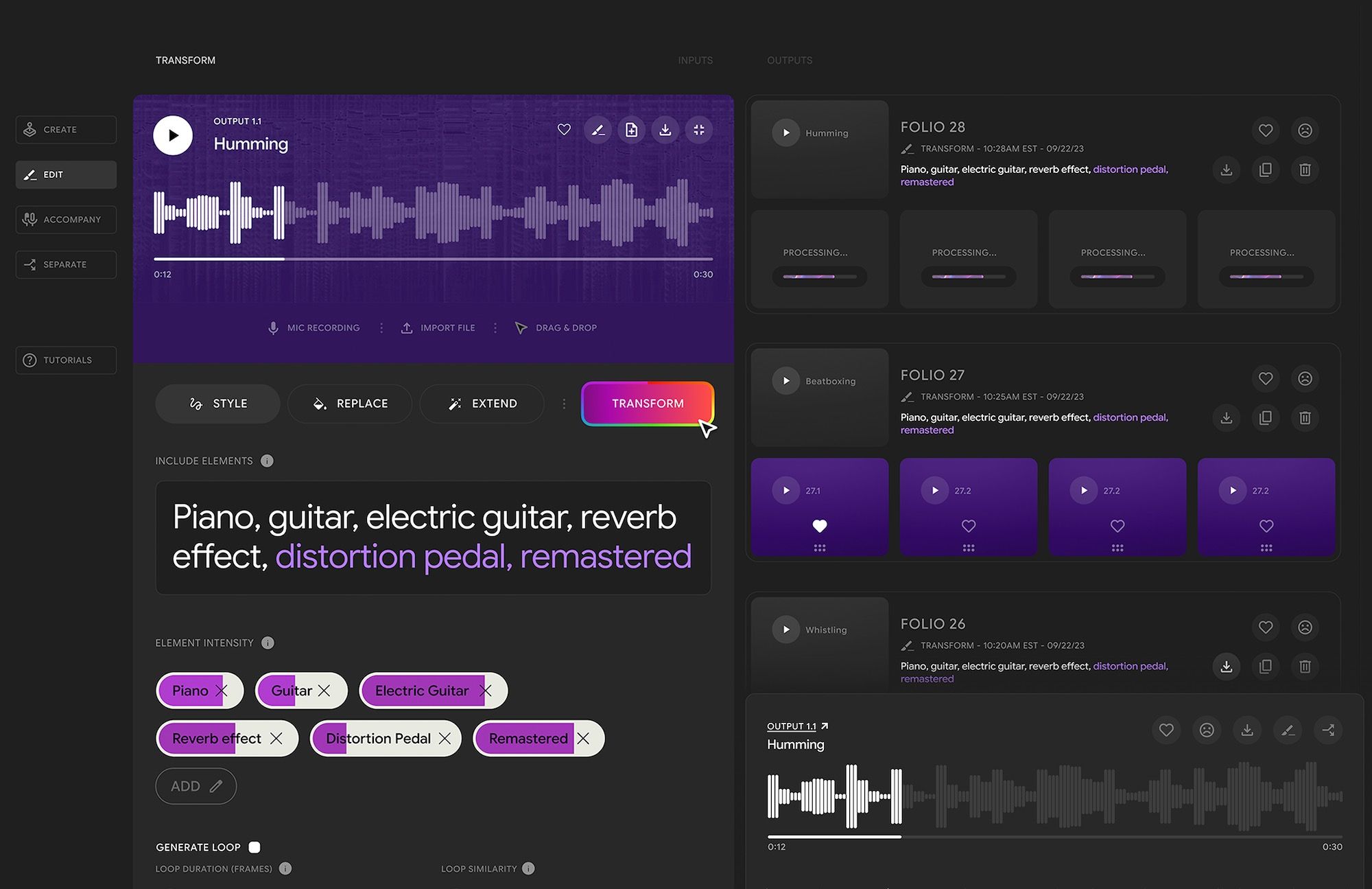 Google Lyria music creation interface