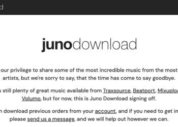 A shutdown farewell message from Juno Download on their website posted this week