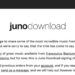 A shutdown farewell message from Juno Download on their website posted this week